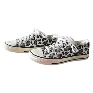 Leopard Print Canvas Fashion Sneakers 8.5 (39)